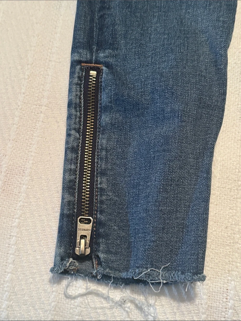 Express Stretch Skinny Jeans with Ankle Zippers -